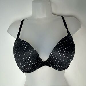 Maidenform Black & White‎ Polka Dots Lace Pushup Bra 36B